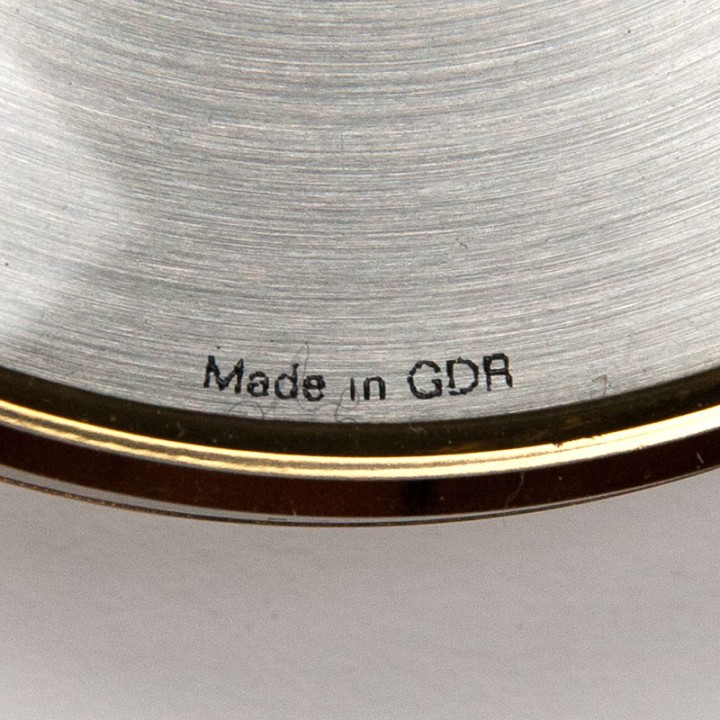 Brass hygrometer/thermometer vintage model from the GDR