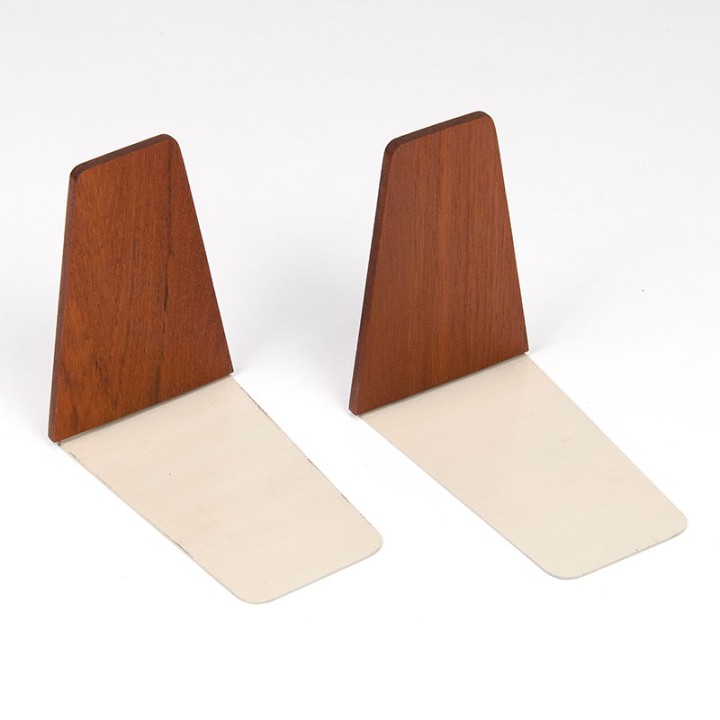 Kai Kristiansen set van 2 vintage teakhouten boekensteunen