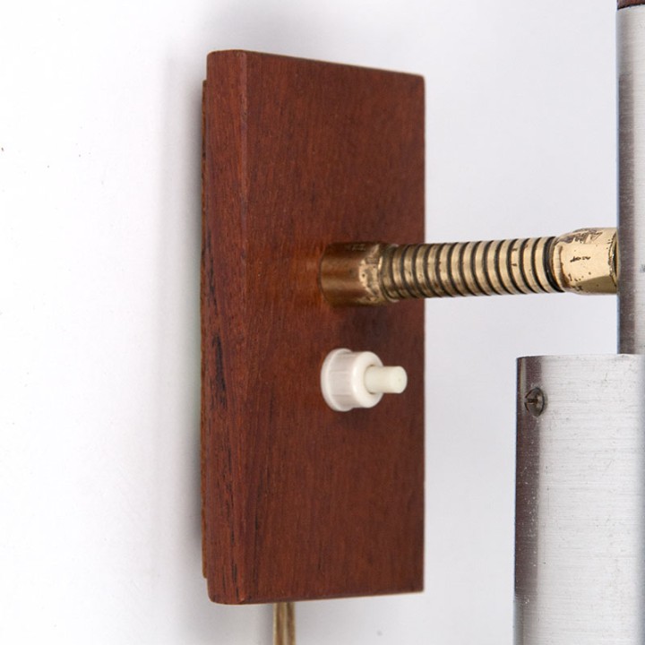 Danish Mid-Century wall lamp with teak details