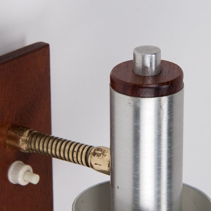Danish Mid-Century wall lamp with teak details