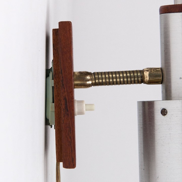 Danish Mid-Century wall lamp with teak details