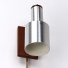 Deens Mid-Century wandlampje met teakhouten details