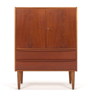Mid-Century Deense vintage wandkast in teak