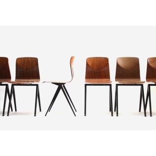 Set van 6 industriele Thur op seat stoelen - Retro Studio