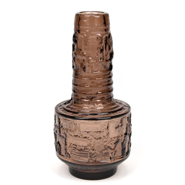 Brown Ruda vase Mid-Century design Göte Augustsson