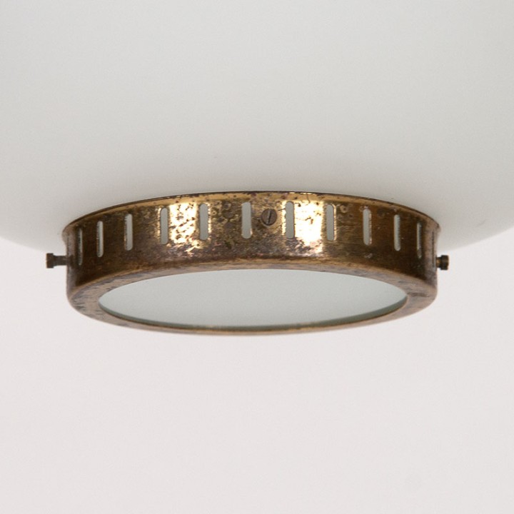 Vintage opaline glazen Kina pendel ontwerp Bent Karlby