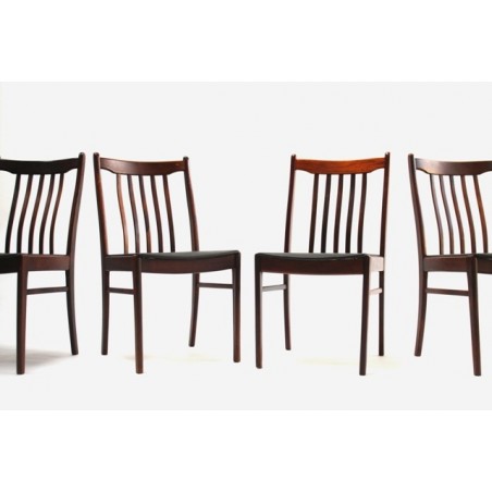 Set van 4 palissander houten stoelen