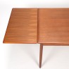 Uitschuifbare Mid-Century Deense vintage eettafel