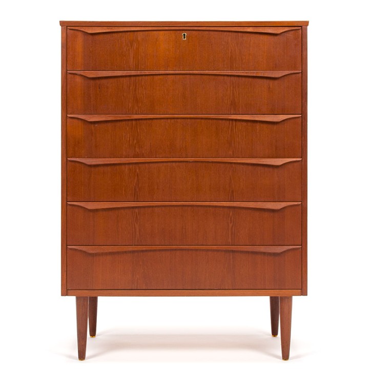 Ladekast Mid-Century vintage Deens model in teak
