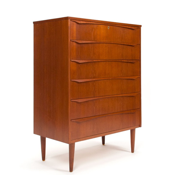 Ladekast Mid-Century vintage Deens model in teak