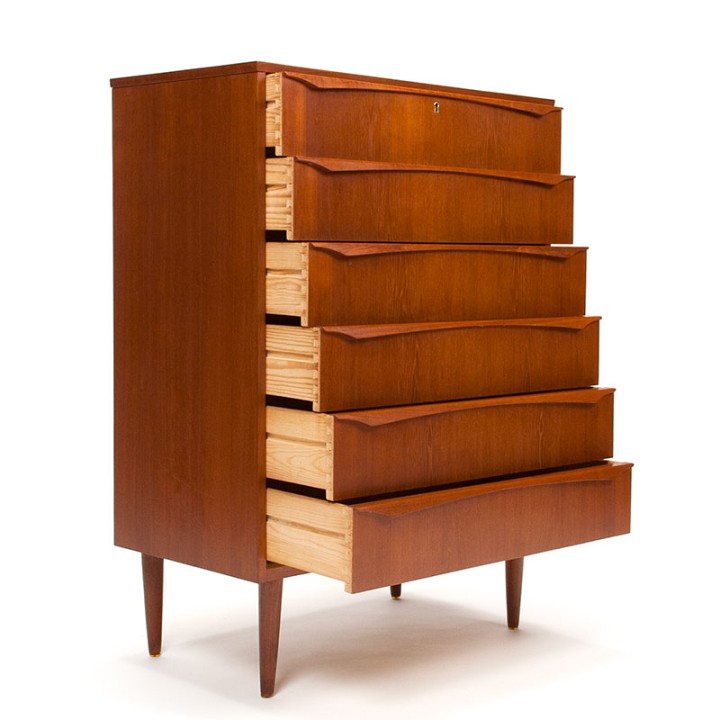 Ladekast Mid-Century vintage Deens model in teak