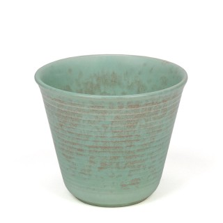 Green vintage flower pot small