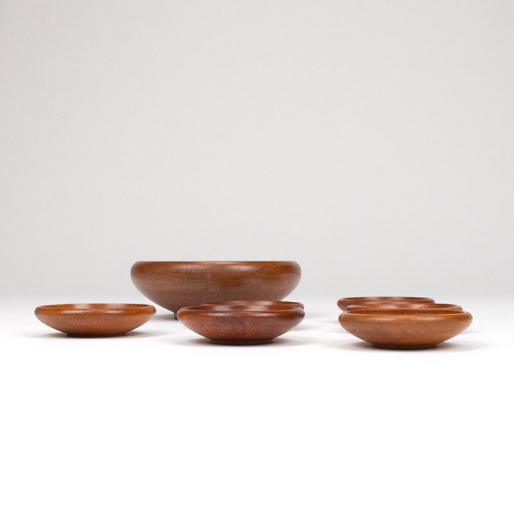 Peanut set vintage in teak