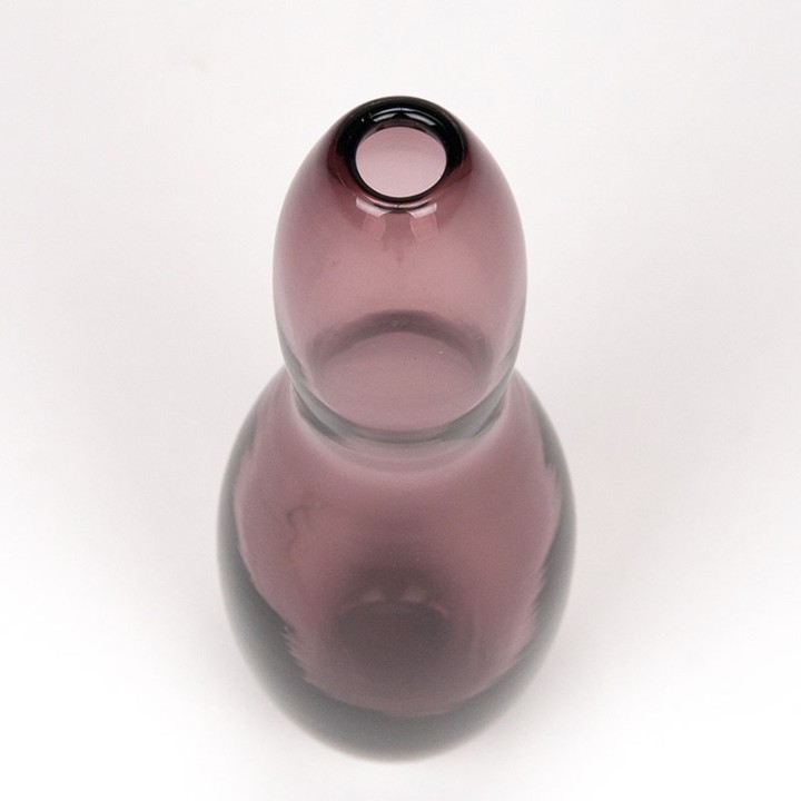 Paars glazen Mid-Century vaas van Hysteria