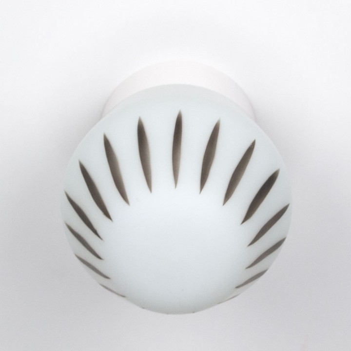 Glass vintage ceiling lamp from the fifties