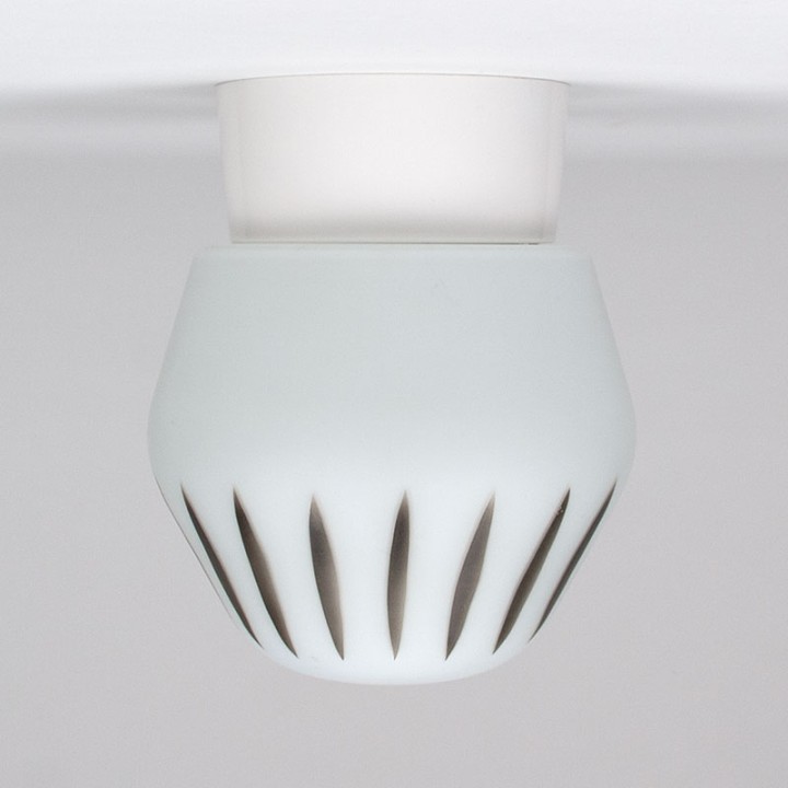 Glass vintage ceiling lamp from the fifties