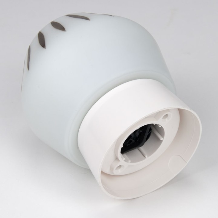 Glazen vintage plafonnière uit de fifties