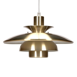 Danish Mid-Century pendant lamp brass-colored