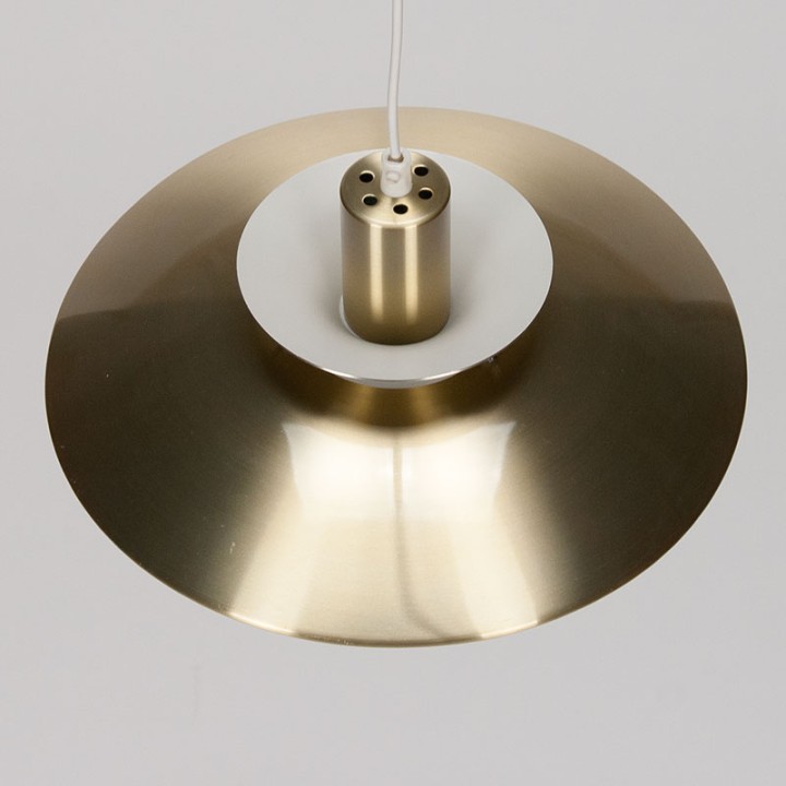 Deense Mid-Century hanglamp messing kleurig