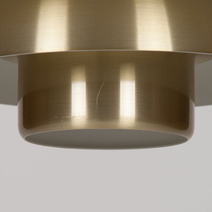 Deense Mid-Century hanglamp messing kleurig