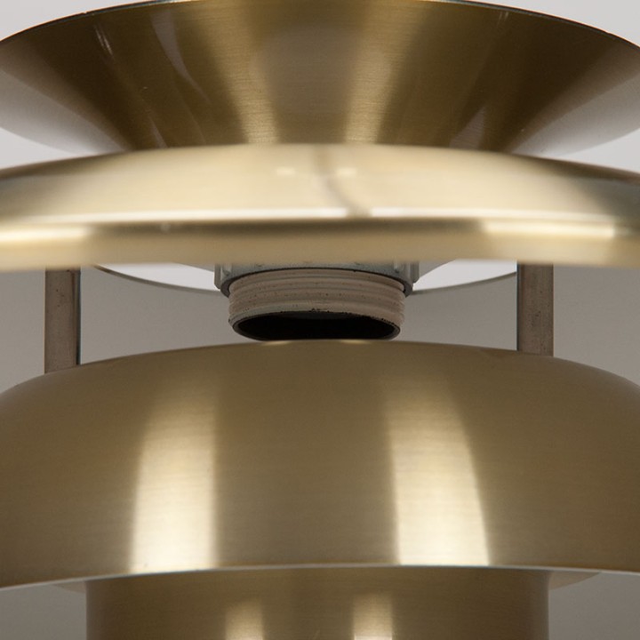 Deense Mid-Century hanglamp messing kleurig