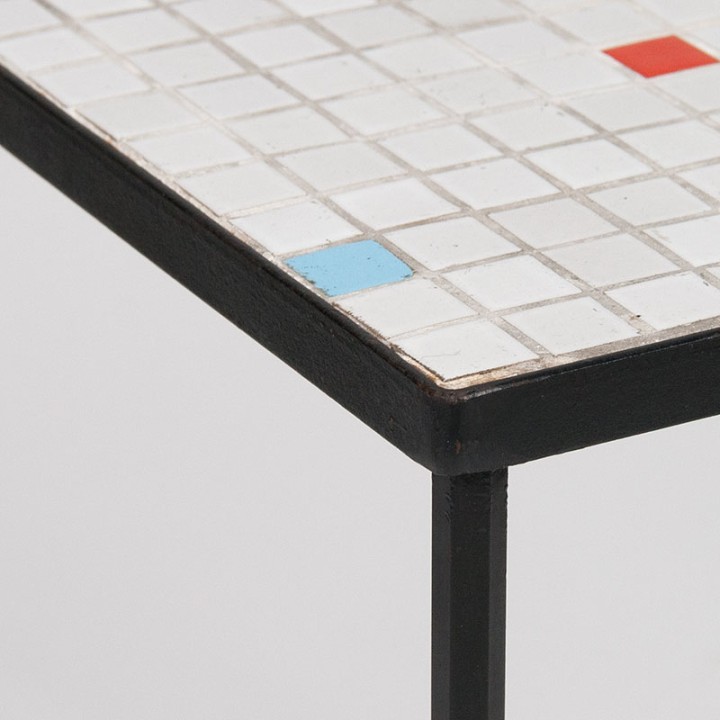 Mid-Century plantentafeltje met mozaïek