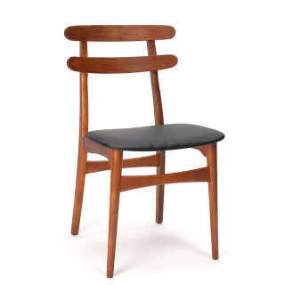 1950s Danish vintage dining table chair