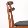 1950s Danish vintage dining table chair