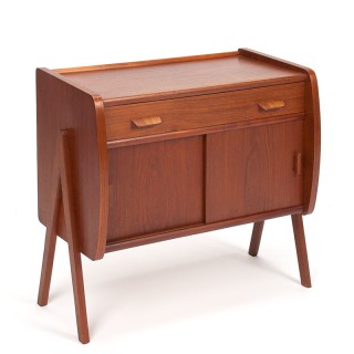 Mid-Century Danish teak cabinet on a V-shaped base
