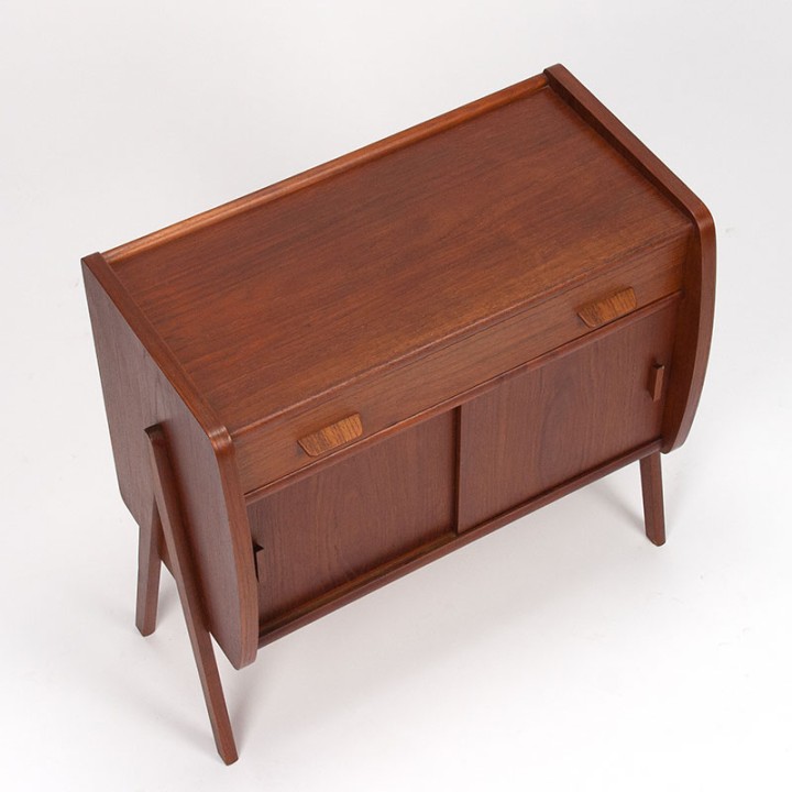 Mid-Century Danish teak cabinet on a V-shaped base
