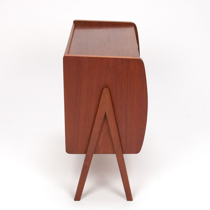 Mid-Century Danish teak cabinet on a V-shaped base