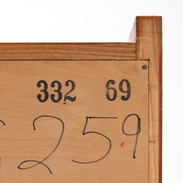 High model Mid-Century bookcase designed by Johannes Sorth