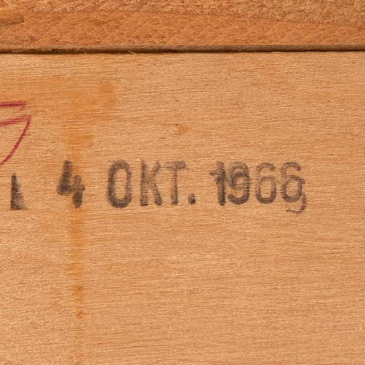 Hoog model Mid-Century boekenkast ontwerp Johannes Sorth