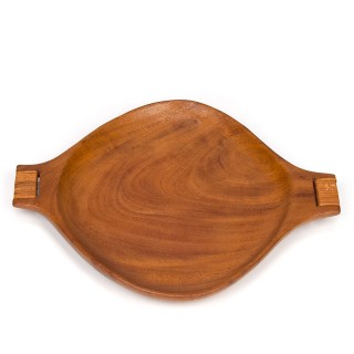 Vintage tray with wrapped handles