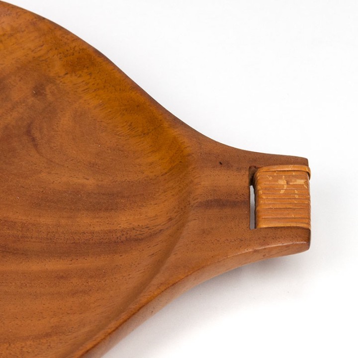 Vintage tray with wrapped handles