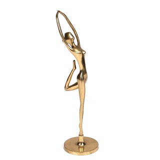 Mid-Century messing beeldje van een ballerina danseres