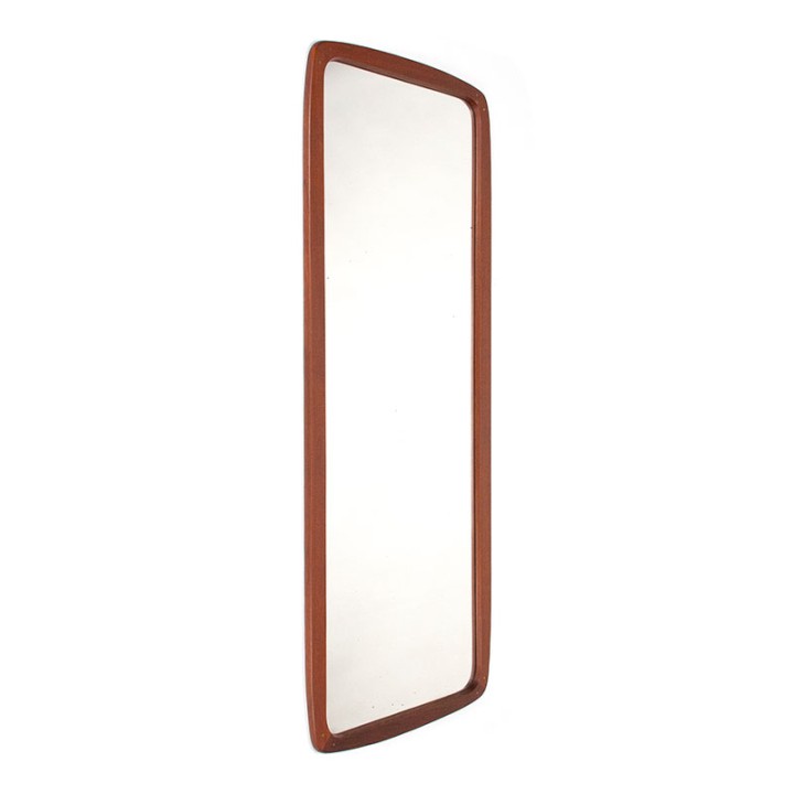 Groot model Mid-Century teakhouten Deense vintage spiegel