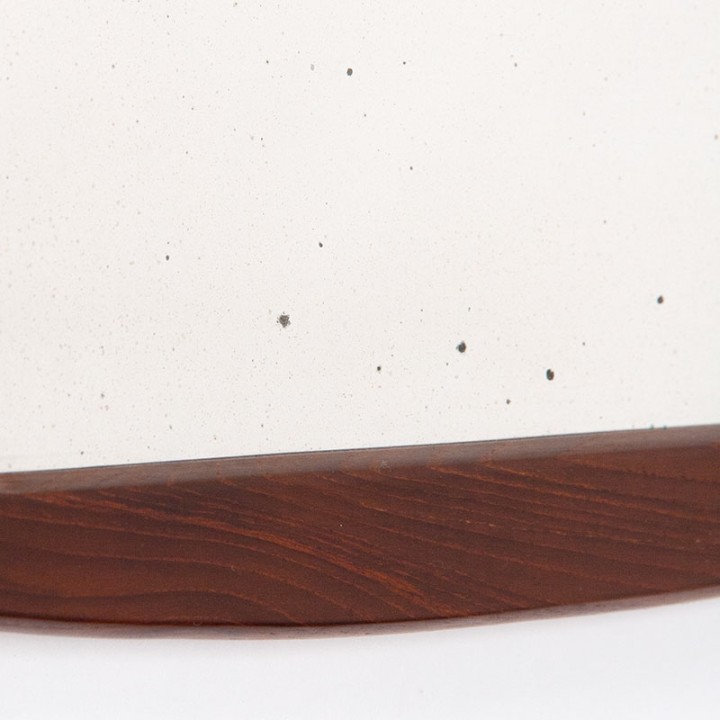 Groot model Mid-Century teakhouten Deense vintage spiegel