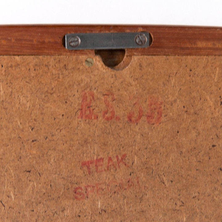 Groot model Mid-Century teakhouten Deense vintage spiegel