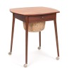 High model Danish vintage side/sewing table on wheels