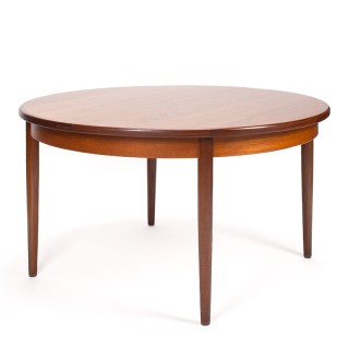 Mid-Century vintage ronde teakhouten eettafel van Gplan