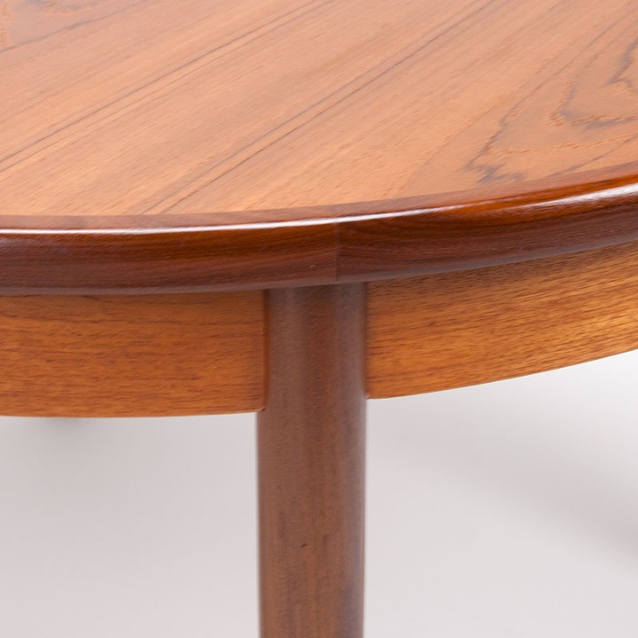 Mid-Century vintage round teak dining table by Gplan