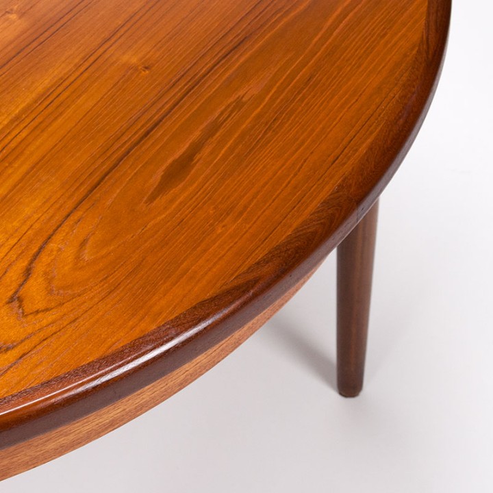 Mid-Century vintage round teak dining table by Gplan