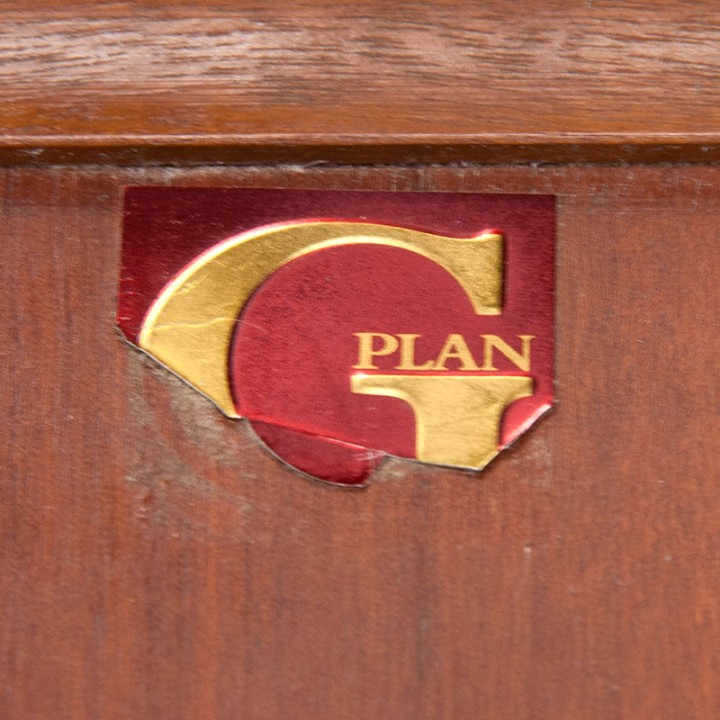 Mid-Century vintage ronde teakhouten eettafel van Gplan