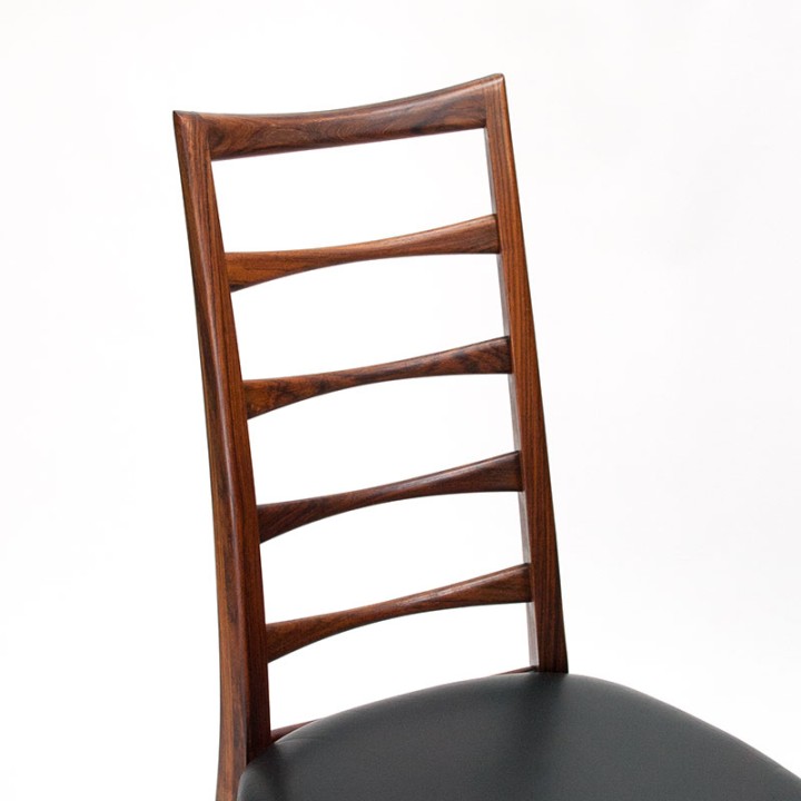 Niels Kofoed set of rosewood Mid-Century design chairs model Lis