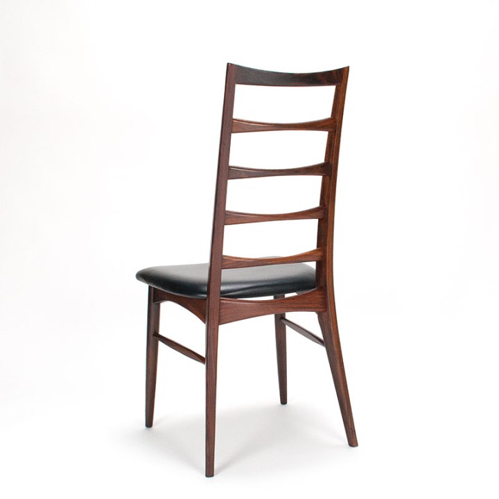 Niels Kofoed set of rosewood Mid-Century design chairs model Lis