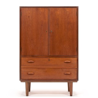 Teakhouten Mid-Century Moderne Deense vintage kast