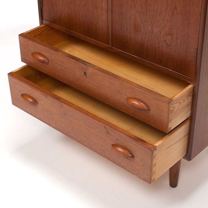 Teakhouten Mid-Century Moderne Deense vintage kast