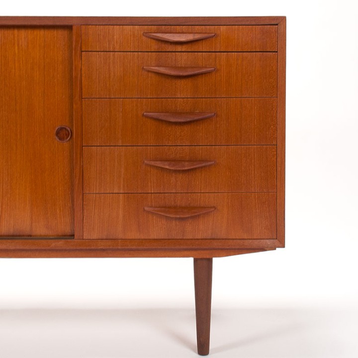 Danish Mid-Century Modern vintage short model sideboard in teak