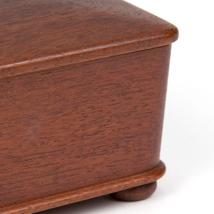 Teakhouten vintage opbergdoosje